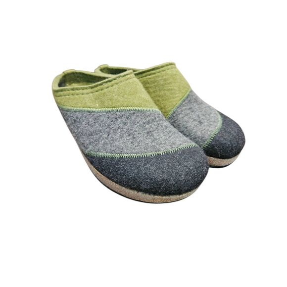 Haflinger Green Gray Wool Clogs Womens size 8 NEW TAGS - Picture 3 of 8